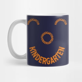 Kindergarten Smiley Face Cars Font Mug